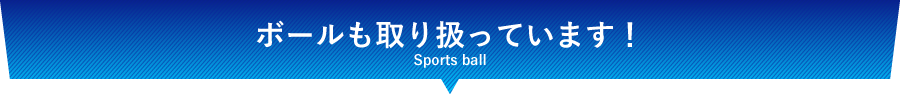 ボールも取り扱っています!